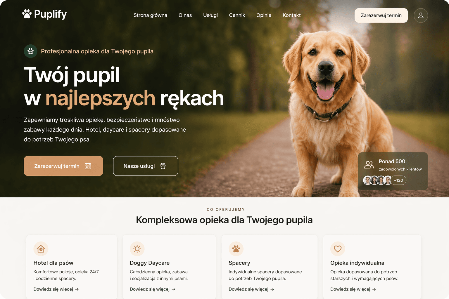 Podgląd pełnej strony internetowej